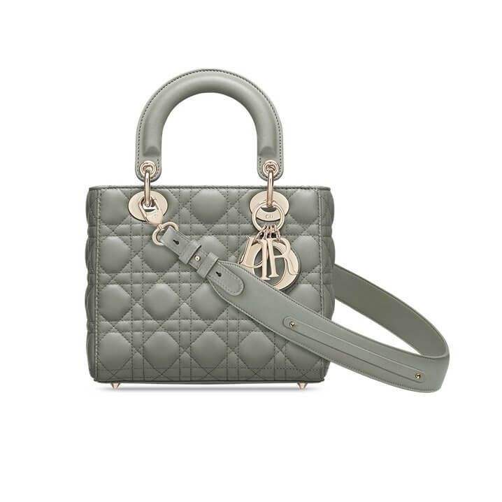 Lady Di**r My ABCDi**r Bag Gray Cannage Lambskin