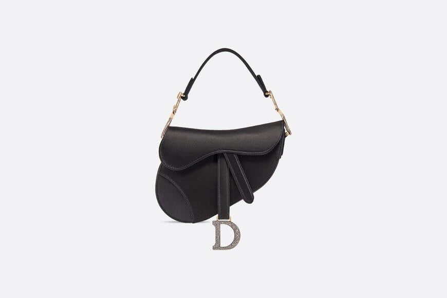 Mini Saddle Bag Black Satin