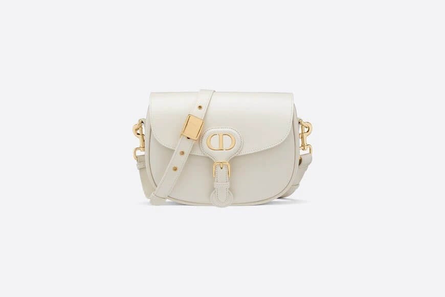 Medium Di**r Bobby Bag Latte Box Calfskin