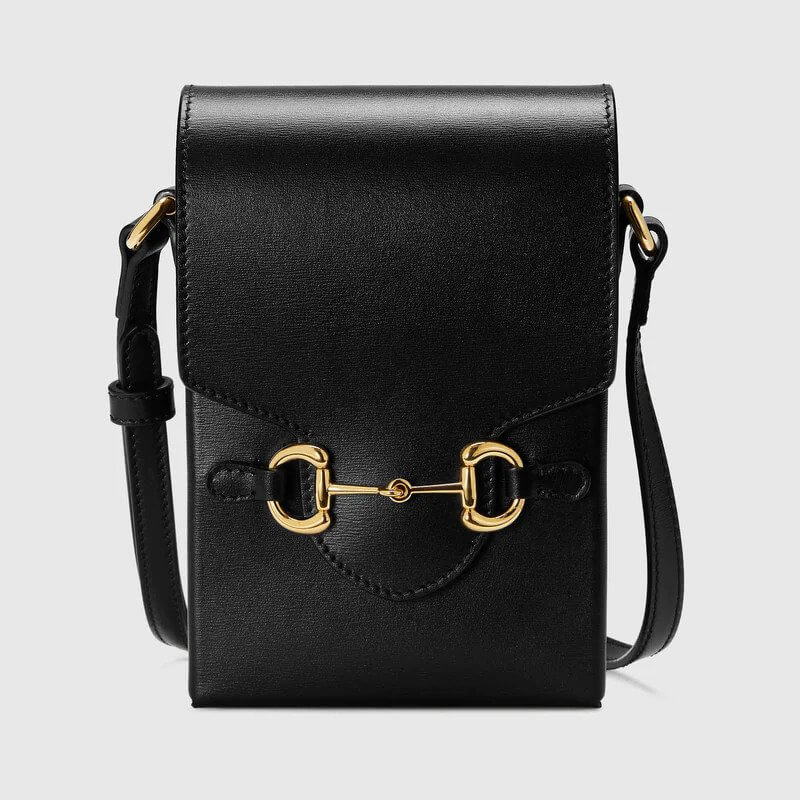 G*G Horsebit 1955 mini bag in black leather  | G*G® US