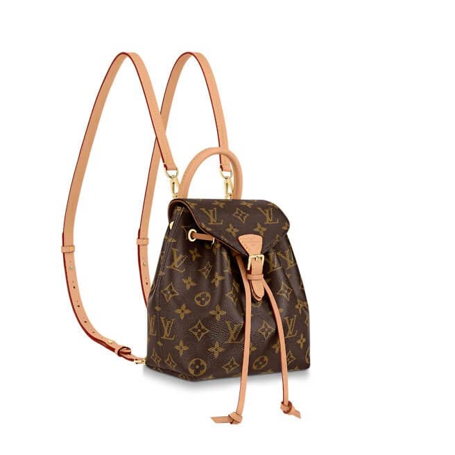 Montsouris BB Monogram Canvas/Natural leather in Brown - Handbags M45502 | L*V