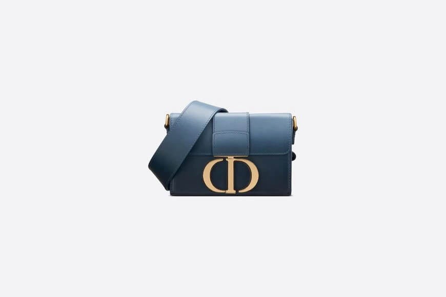 30 Montaigne Box Bag Indigo Blue Gradient Calfskin