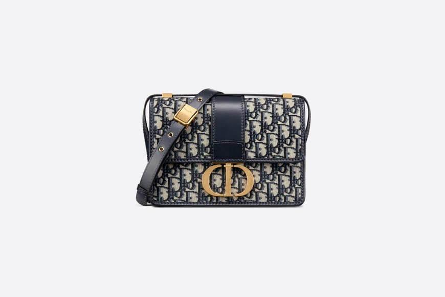 30 Montaigne Bag Blue Di**r Oblique Jacquard