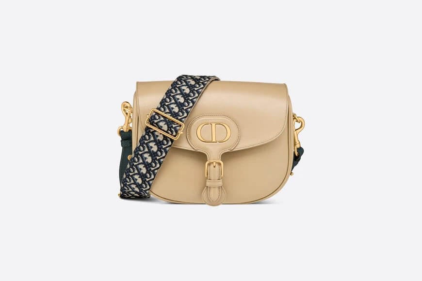 LARGE Di**r BOBBY BAG Beige Box Calfskin