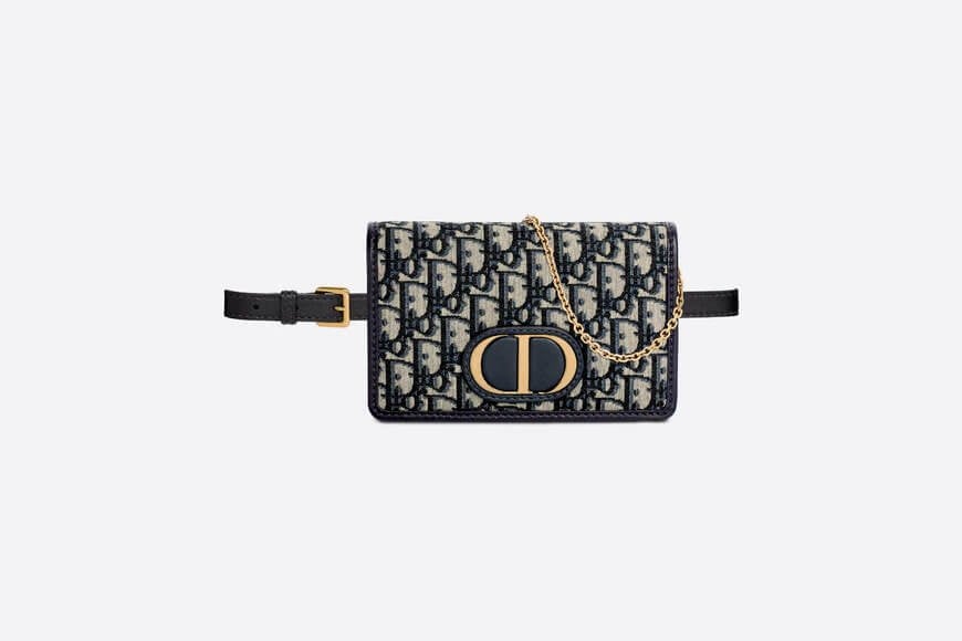 2-in-1 30 Montaigne Pouch Blue Di**r Oblique Jacquard