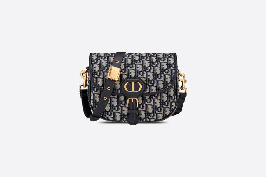 Medium Di**r Bobby Bag Blue Di**r Oblique Jacquard