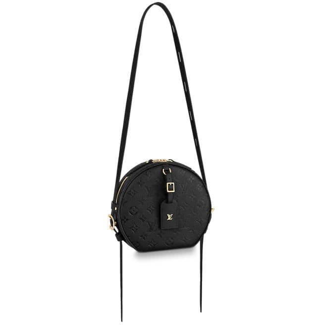 Boite Chapeau Souple MM Monogram Empreinte Leather in Black - Handbags M45649 | L*V