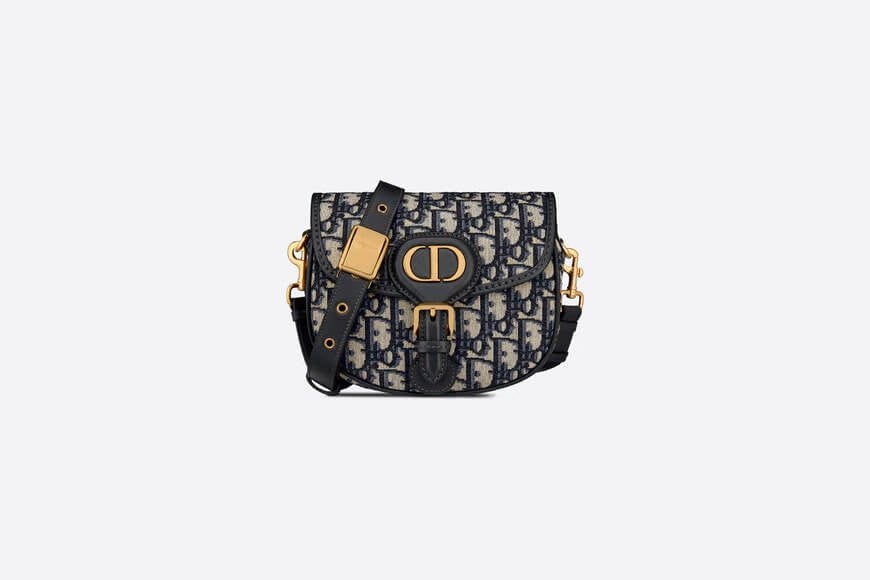 Small Di**r Bobby Bag Blue Di**r Oblique Jacquard