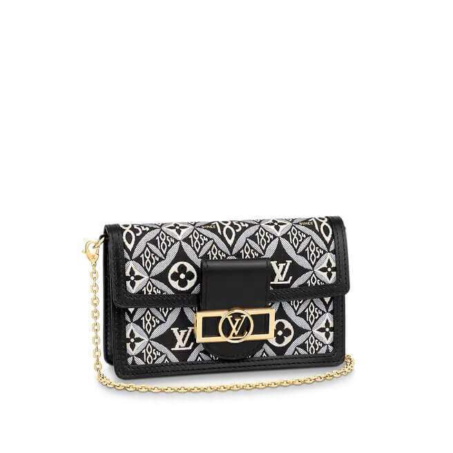 Since 1854 Dauphine Chain Wallet Monogram Jacquard Since 1854 in Grey - Small Leather Goods M69992 | L*V