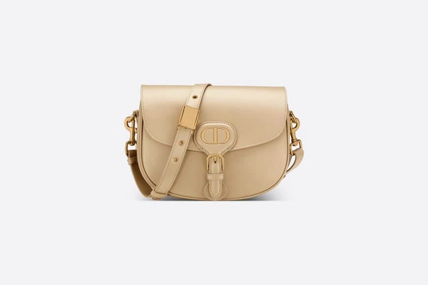 Medium Di**r Bobby Bag Beige Box Calfskin
