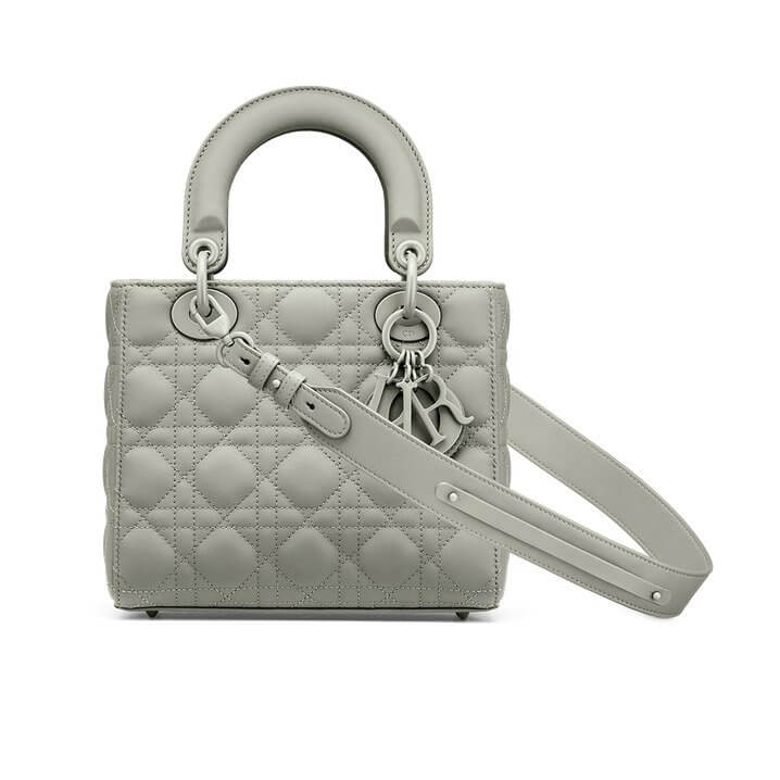 Lady Di**r My ABCDi**r Bag Gray Ultramatte Cannage Calfskin