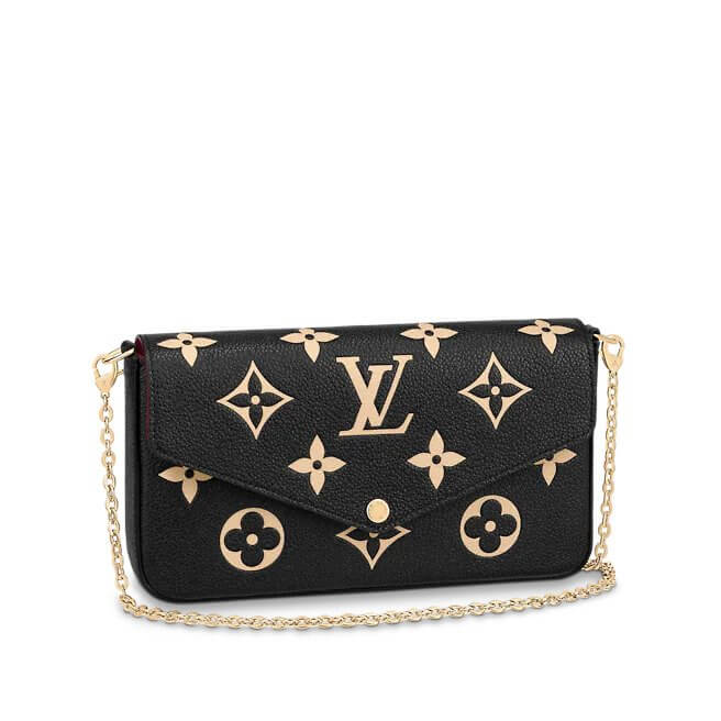 Félicie Pochette Bicolor Monogram Empreinte Leather in Black - Small Leather Goods M80482 | L*V