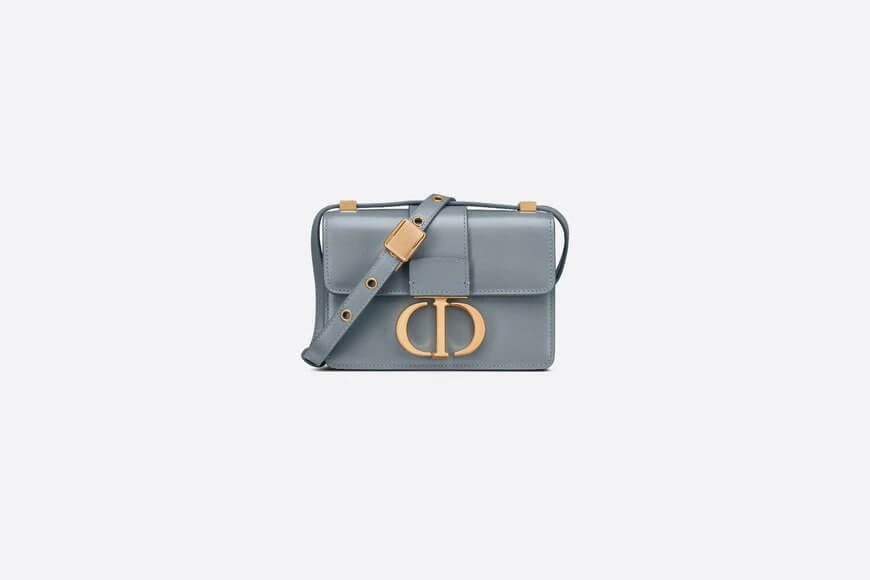 MICRO 30 MONTAIGNE BAG Blue-Gray Box Calfskin