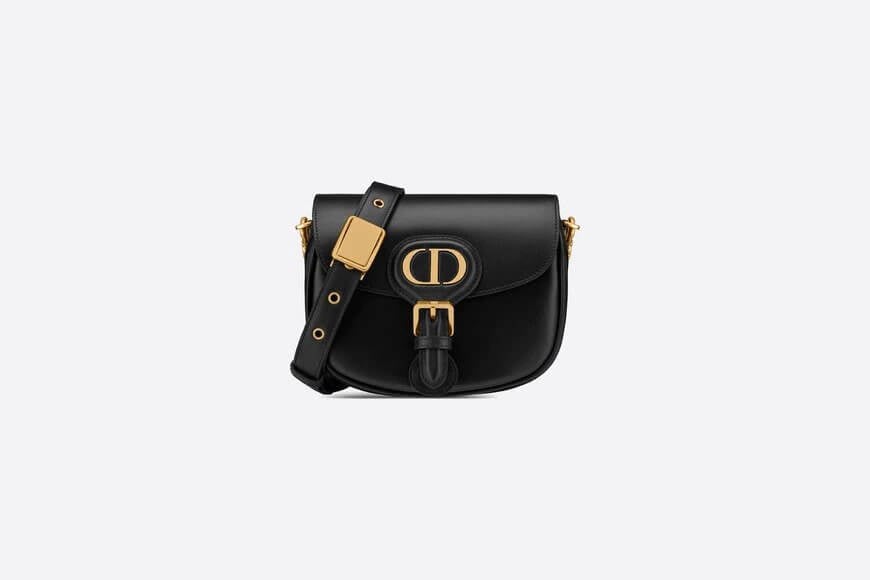 Small Di**r Bobby Bag Black Box Calfskin