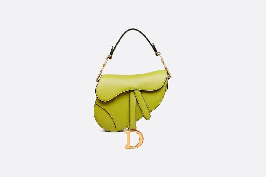 Mini Saddle Bag Lime Goatskin