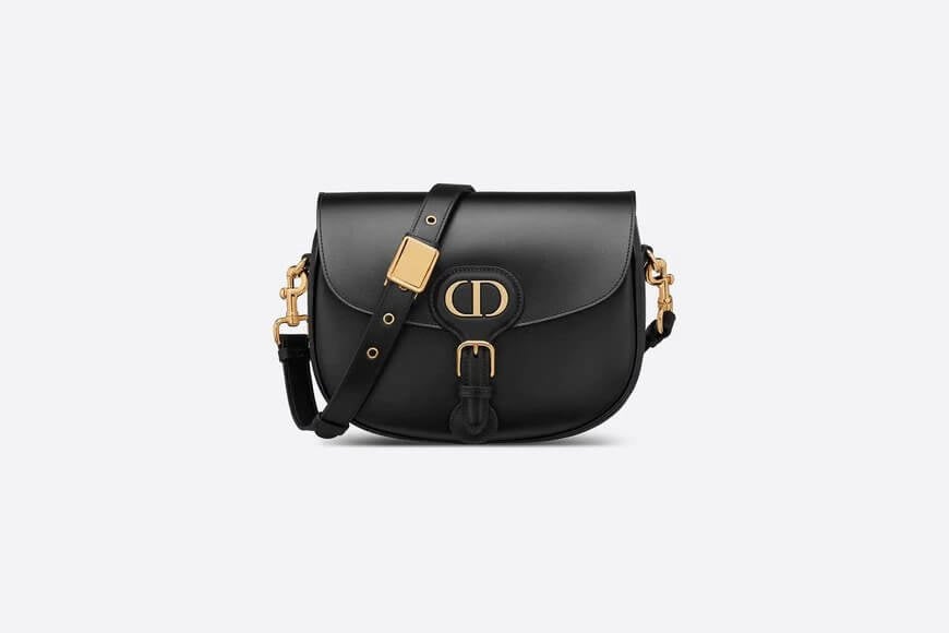 Medium Di**r Bobby Bag Black Box Calfskin
