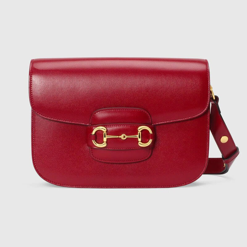 Red Leather G*G 1955 Horsebit Shoulder Bag | G*G® US