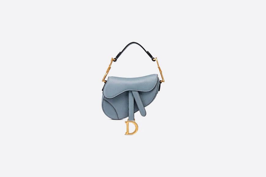 Micro Saddle Bag Cloud Blue Goatskin