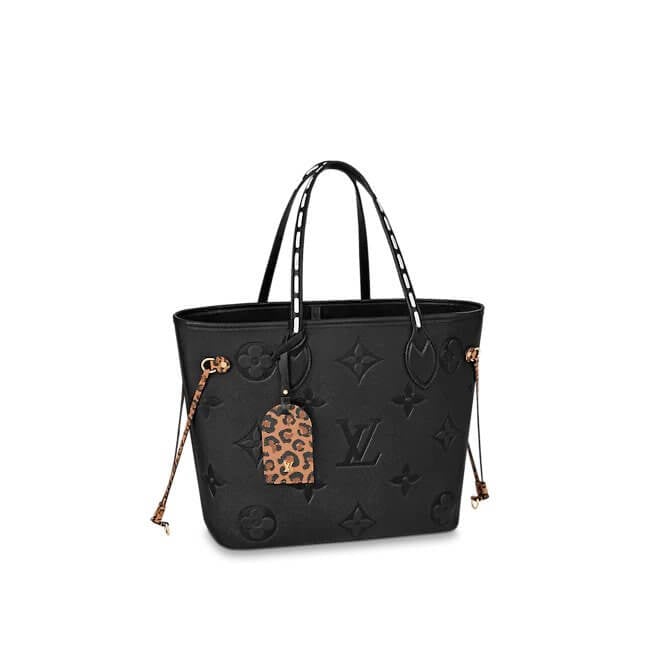 Neverfull MM Monogram Empreinte Leather in Black - Handbags M45856 | L*V
