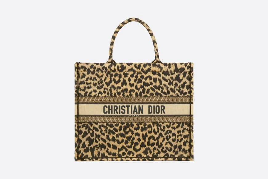 Di**r Book Tote Beige Multicolor Mizza Embroidery