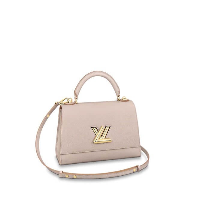 Twist One Handle MM Taurillon Leather in Beige - Handbags M57092 | L*V