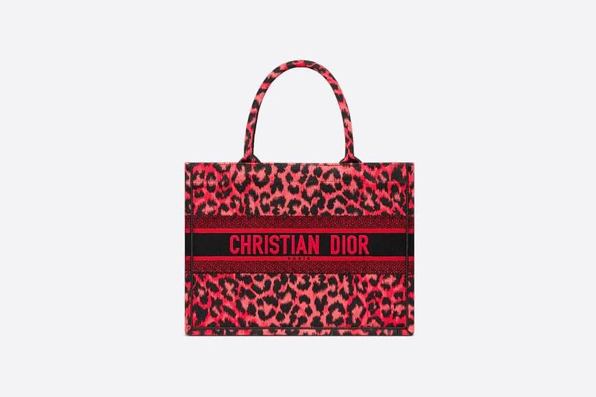 Small Di**r Book Tote Raspberry Pop Mizza Embroidery