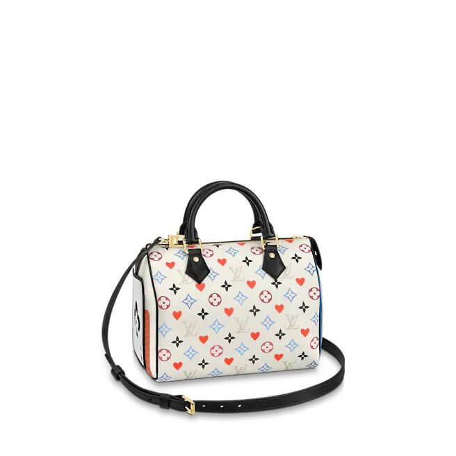 Game On Speedy Bandoulière 25 Autres Toiles Monogram in White - Handbags M57466 | L*V