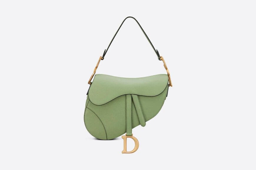 Saddle Bag Willow Green Grained Calfskin