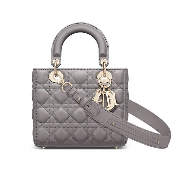 Lady Di**r My ABCDi**r Bag Steel Gray Cannage Lambskin