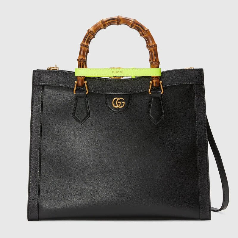 G*G Diana medium tote bag in black leather  | G*G® U