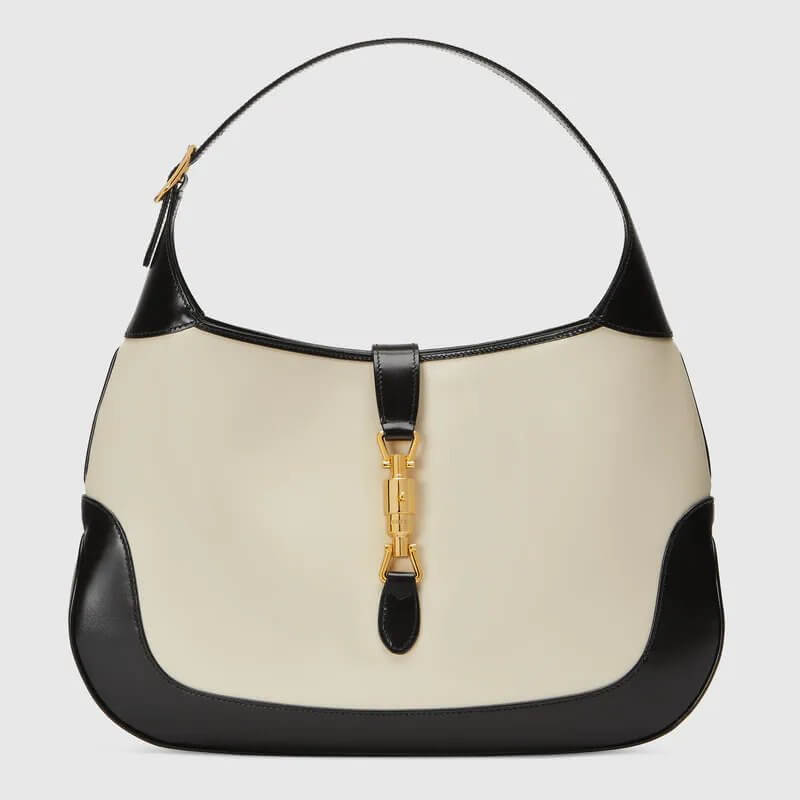 Jackie 1961 medium shoulder bag in white leather | G*G® US