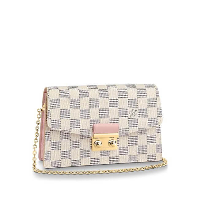 Croisette Chain Wallet Damier Azur in Blue - Small Leather Goods N60357 | L*V