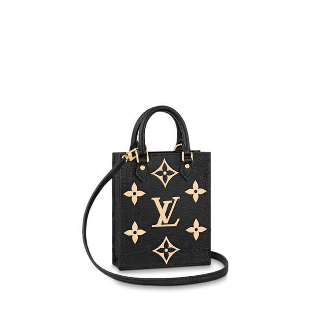 Petit Sac Plat Bicolor Monogram Empreinte Leather in Black - Small Leather Goods M57937 | L*V