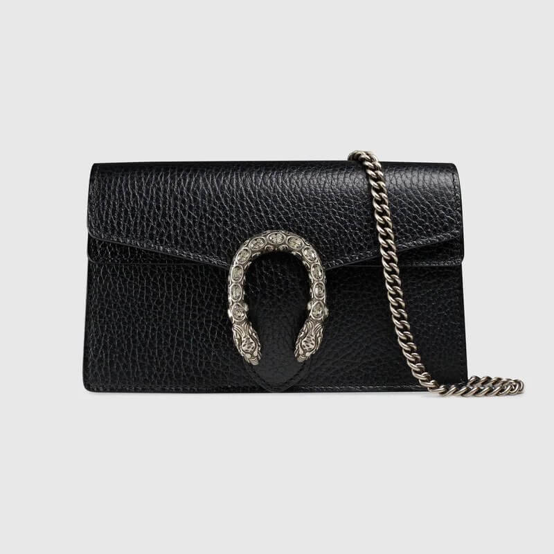Black Leather Dionysus Super Mini Bag | G*G® US