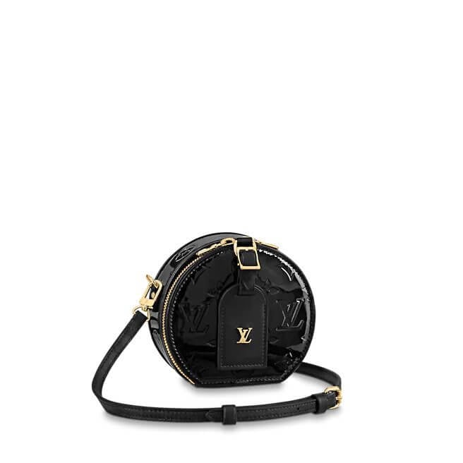 Mini Boite Chapeau Monogram Vernis Leather in Black - Wallets and Small Leather Goods M90469 | L*V