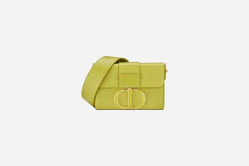 30 Montaigne Box Bag Lime Box Calfskin