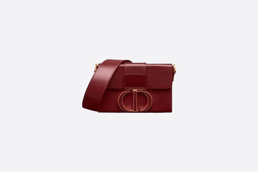 30 Montaigne Box Bag Brick Red Box Calfskin