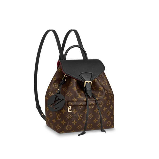 Montsouris PM Monogram Canvas/Colored leather in Brown - Handbags M45515 | L*V