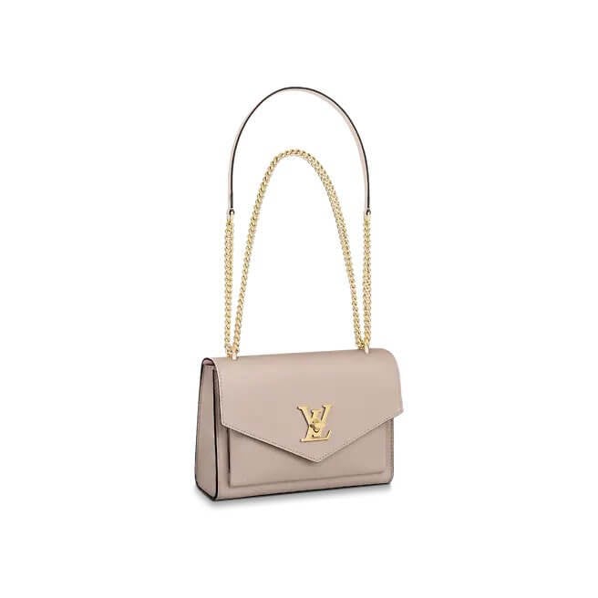 Mylockme Chain Bag Lockme Leather in Beige - Handbags M56137 | L*V