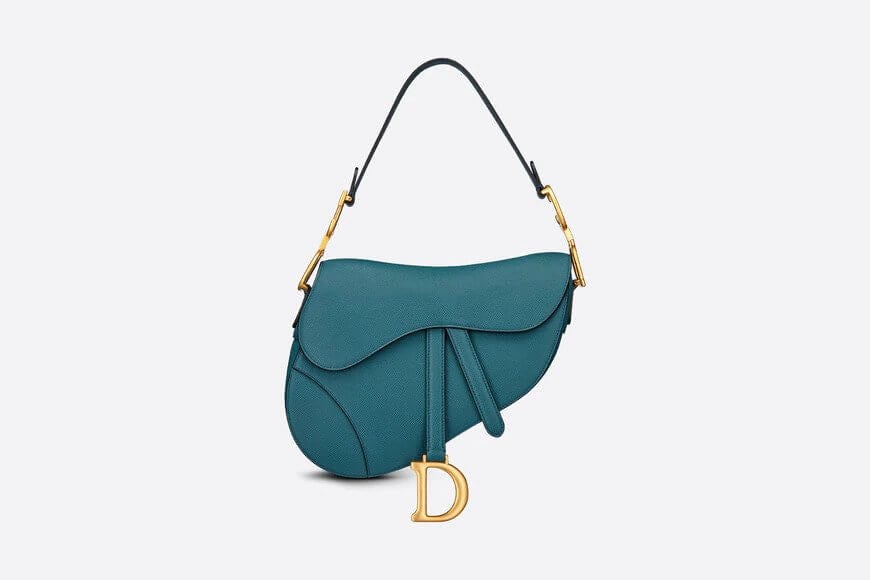 Saddle Bag Steel Blue Grained Calfskin