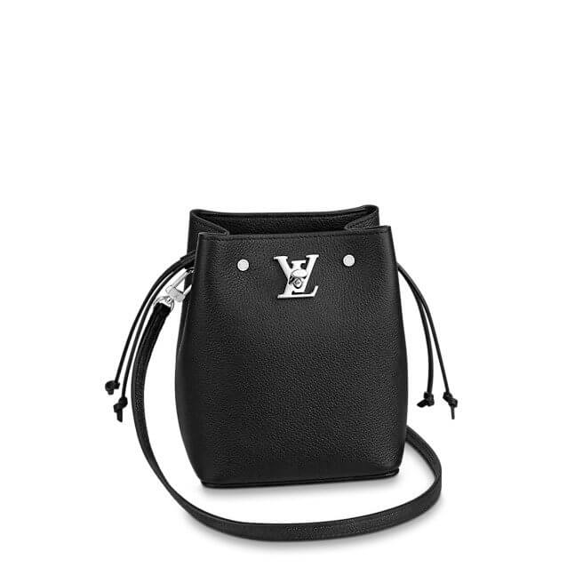 Nano Lockme Bucket Lockme Leather in Black - Small Leather Goods M68709 | L*V