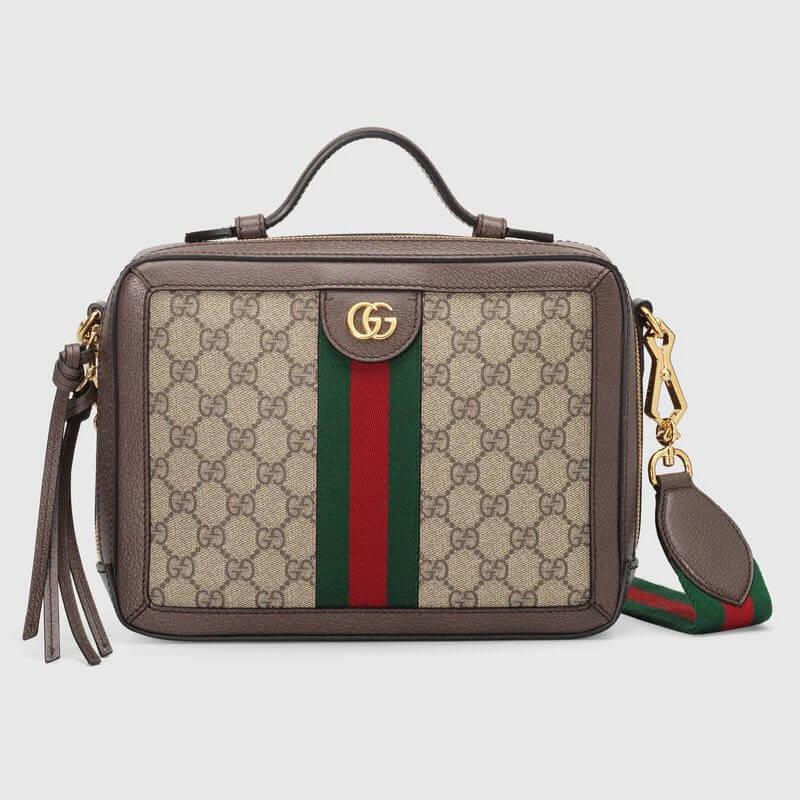 Beige / Ebony GG Supreme Ophidia Small Shoulder Bag | G*G® US
