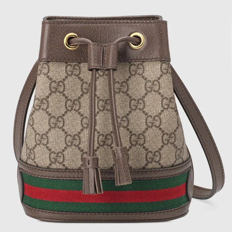 Beige / Ebony GG Supreme Ophidia Mini Bucket Bag | G*G® US