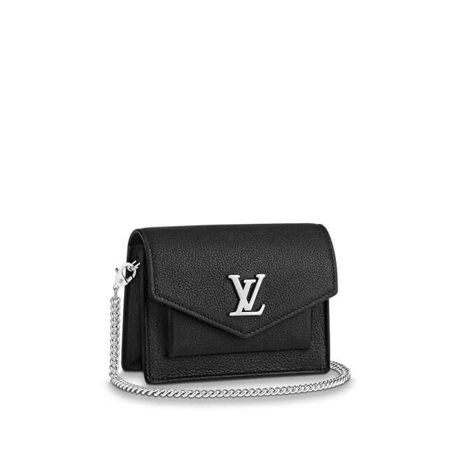Mini Mylockme Chain Pochette Lockme Leather in Black - Small Leather Goods M69183 | L*V