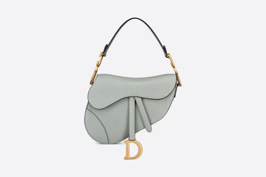 Saddle Bag Gray Grained Calfskin