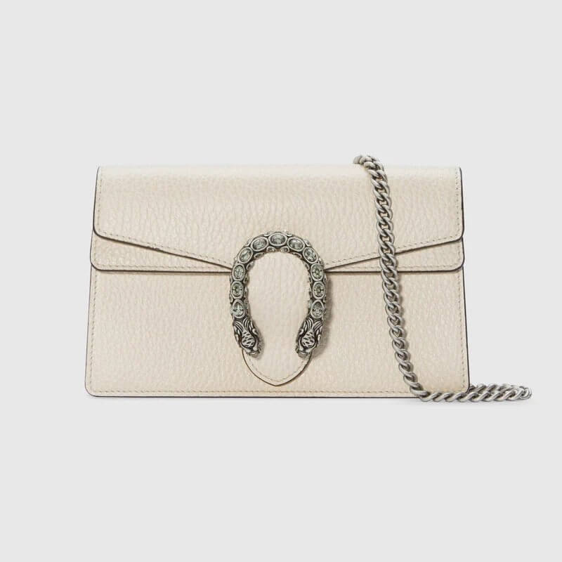 White Leather Dionysus Super Mini Bag | G*G® US