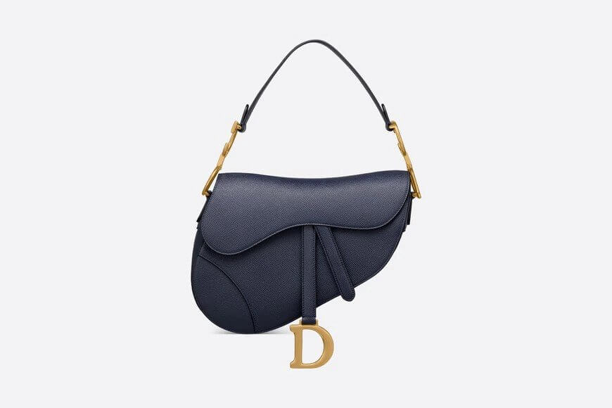 Saddle Bag Indigo Blue Grained Calfskin