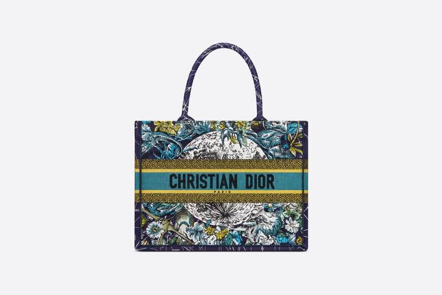 Small Di**r Book Tote Blue Di**r Constellation Embroidery