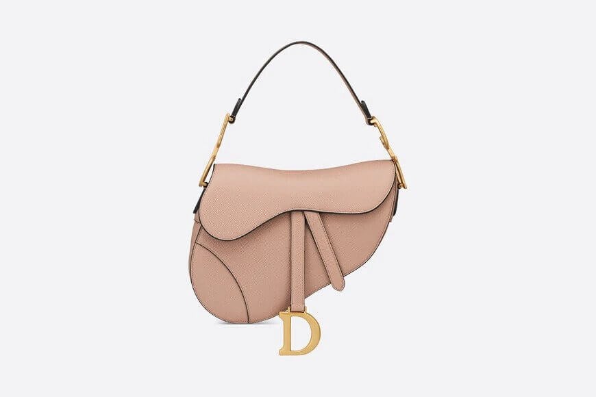 Saddle Bag Blush Grained Calfskin