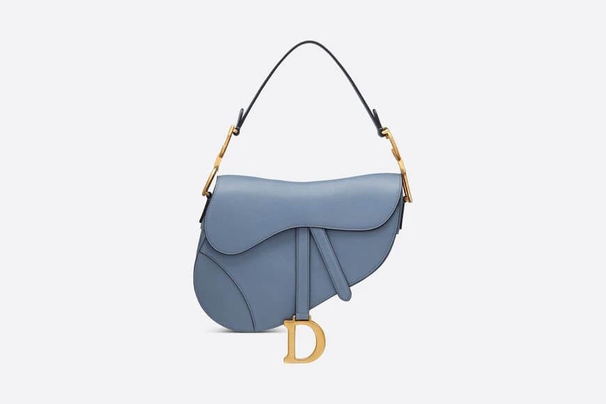 Saddle Bag Denim Blue Goatskin